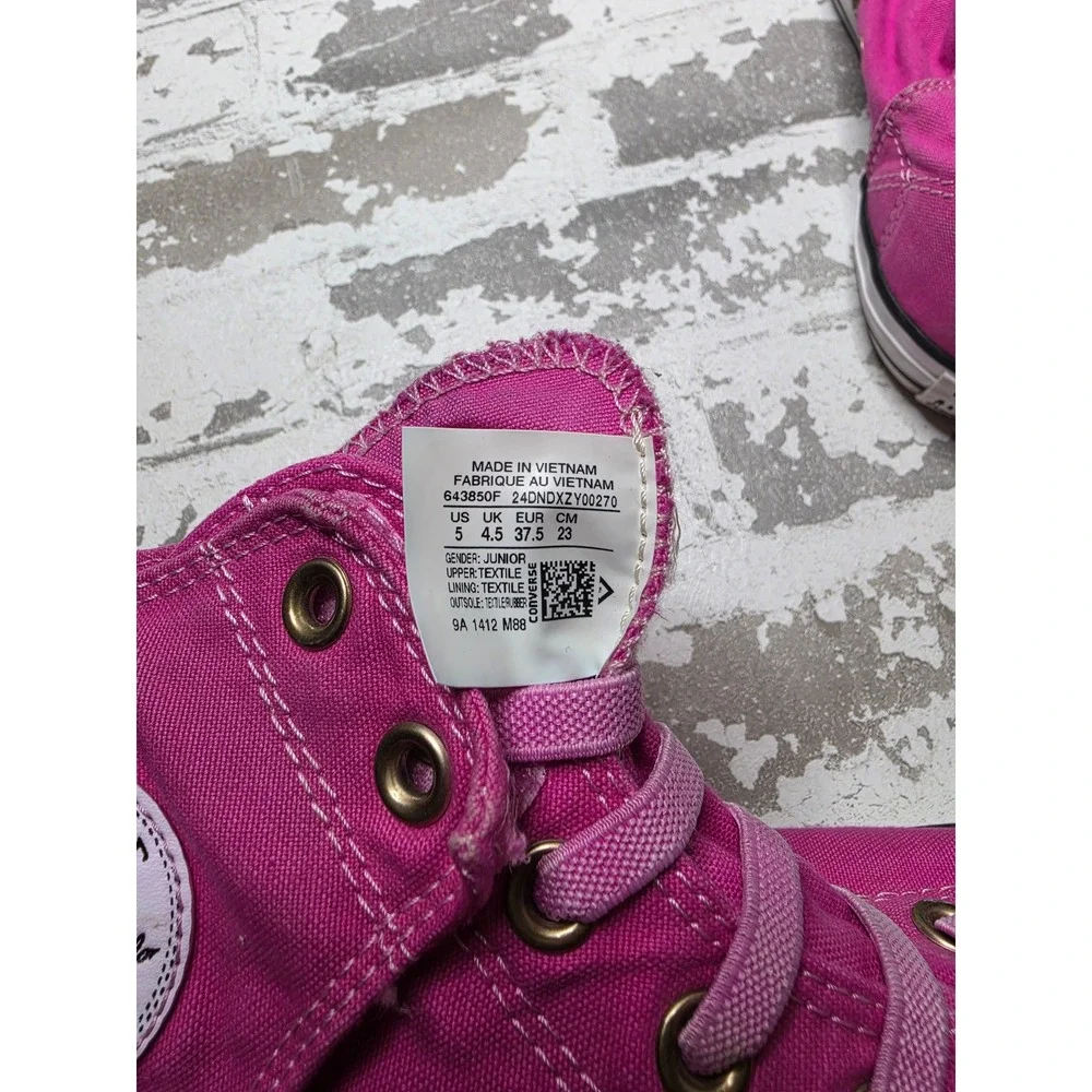 Converse Chuck Taylor All Star Pink High Top Sneakers Junior 5 643850F